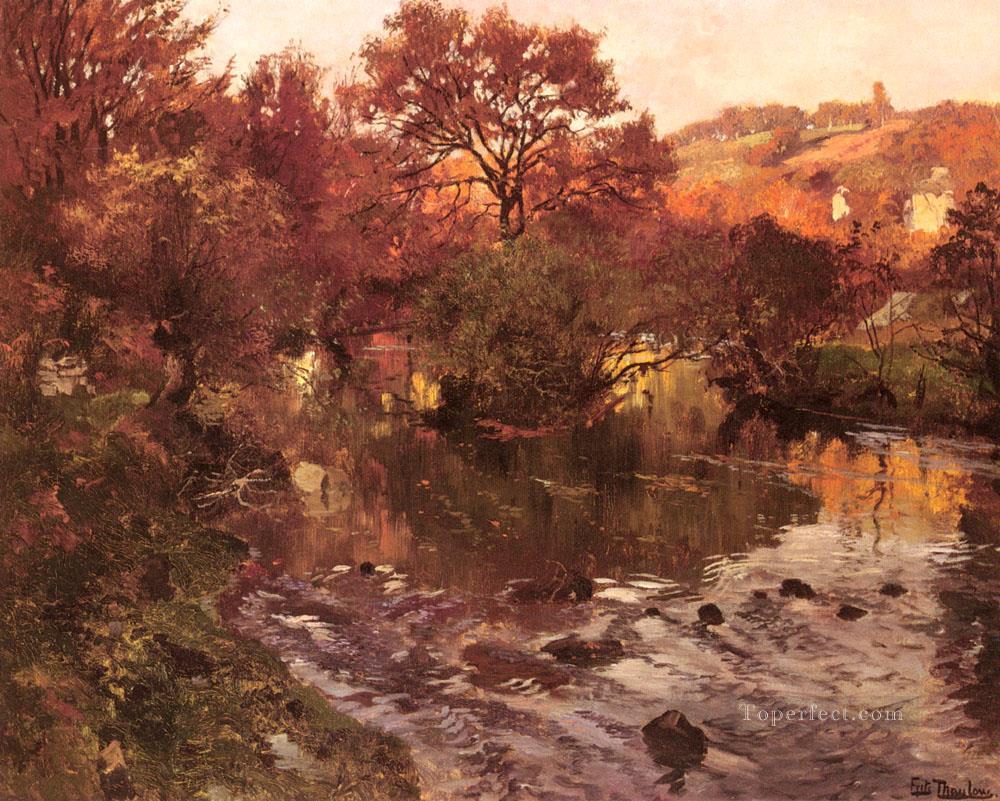 Golden Autumn Brittany Norwegian Frits Thaulow Oil Paintings